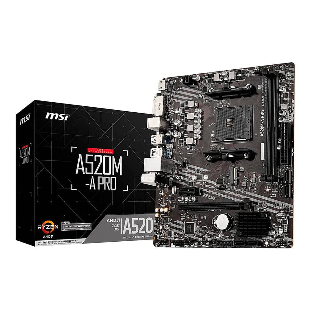 Msi A520M-A Pro. Socket AM4. Micro-ATX. - DDR4