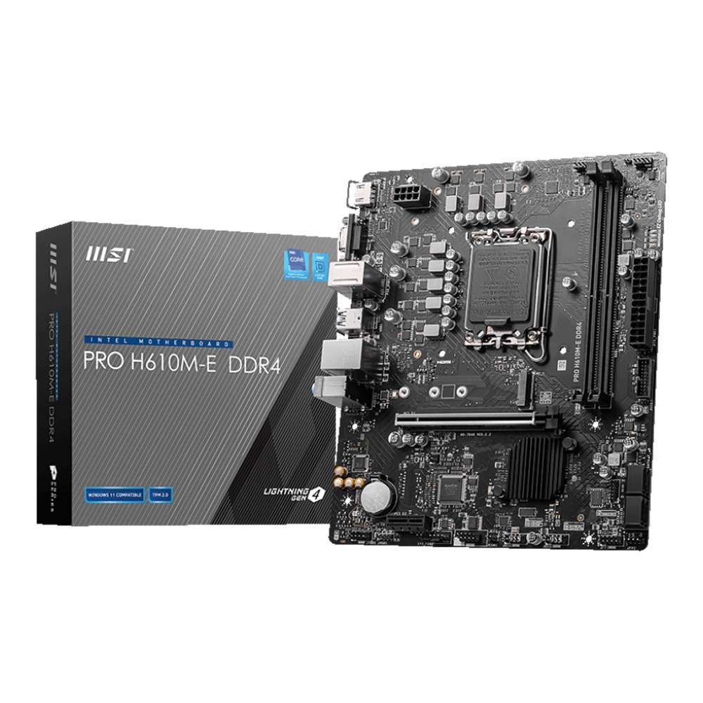 Msi Pro H610M-E. Socket 1700. Micro-ATX - DDR4