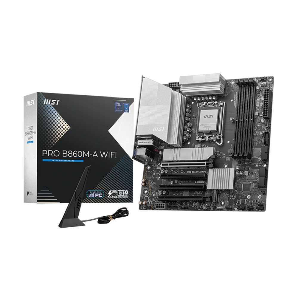 MSI Pro B860M-A WiFi. Socket 1851. Micro-ATX - DDR5