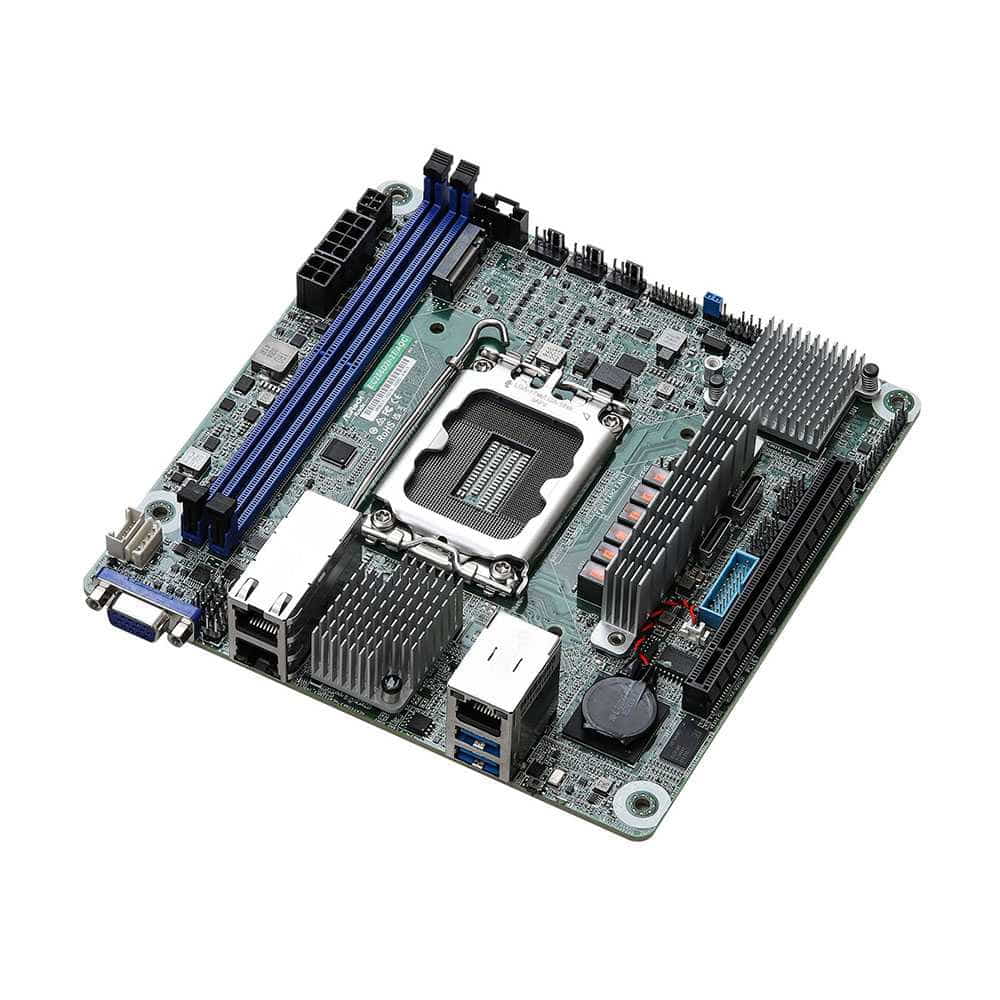 Asrock Rack EC266D2I-2T/AQC. Socket 1700. Mini-ITX.