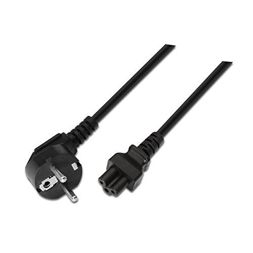 Cable alimentación Trébol. CEE7 acodado/M-C5/H. 1.5m