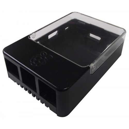 Caja Negra con ventana para Raspberry Pi con 4 USB