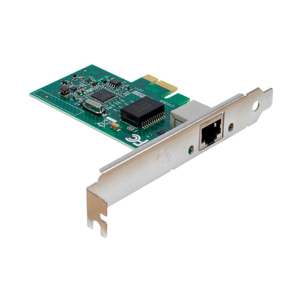 Tarjeta de red chip Intel i210. 1x RJ45 1GbE. PCIe x1.