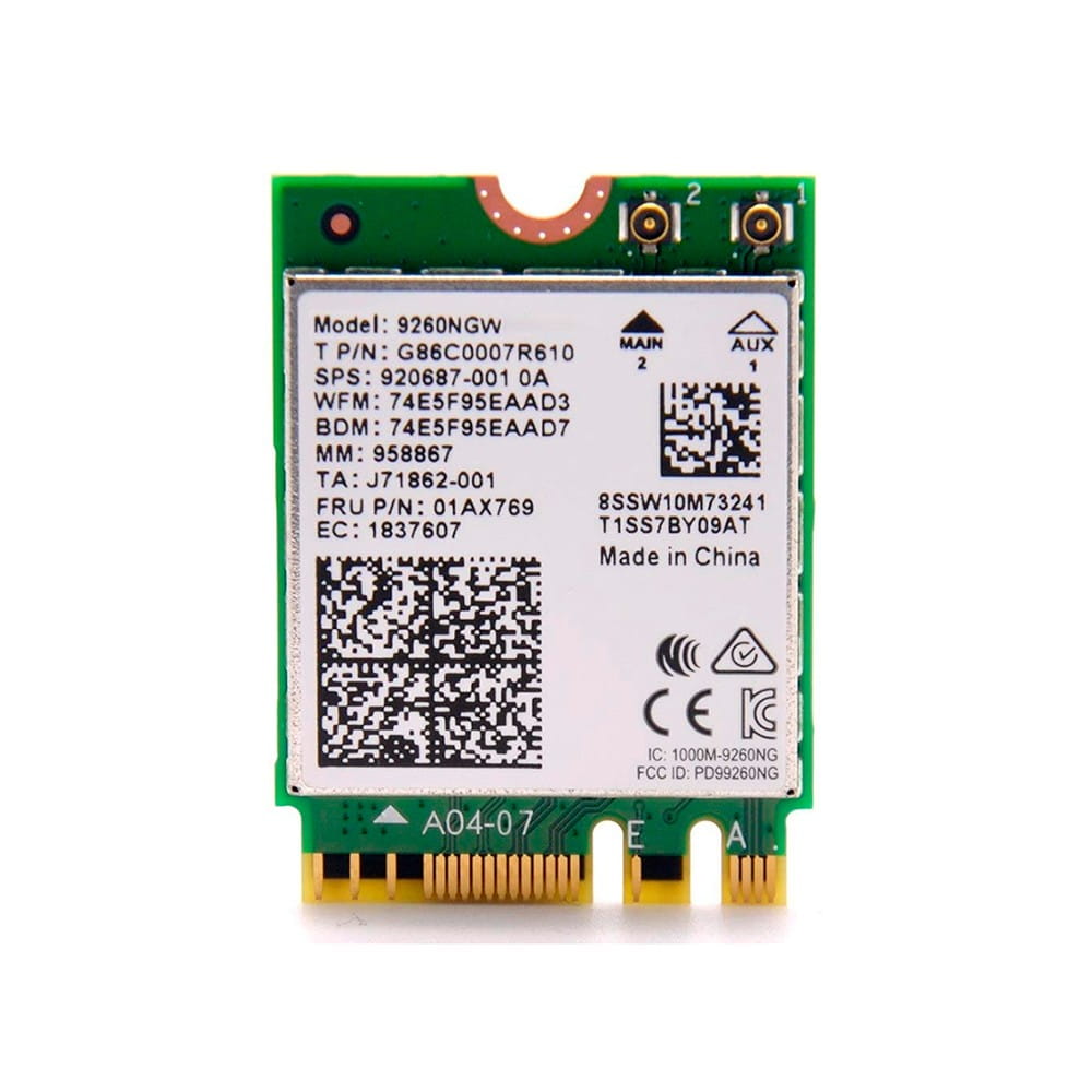 Intel 9260.NGWG. WiFi 5 1.7GbE. M.2. BULK.