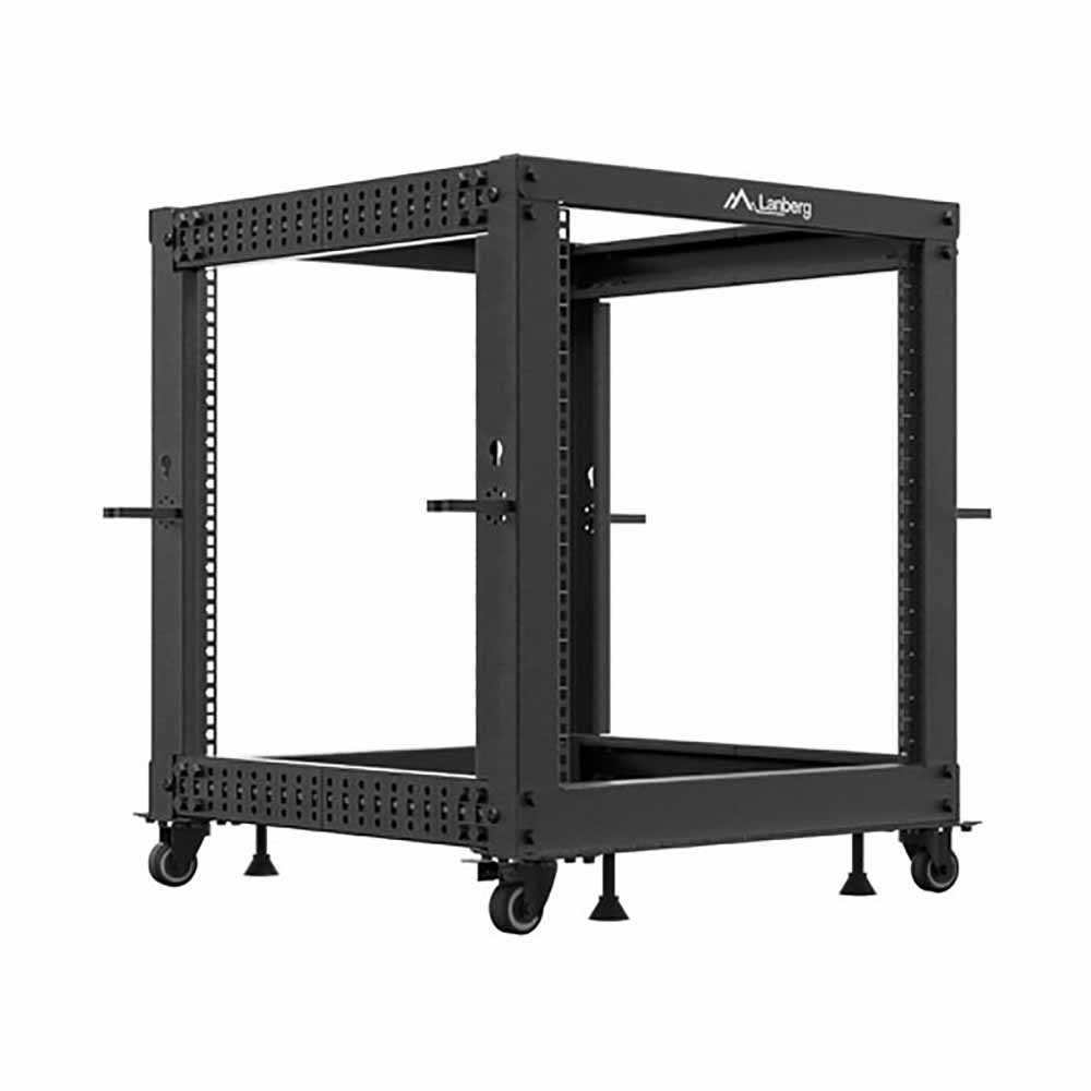 Lanberg Armario Rack Abierto ajustable 19" 12U 600x600-1100 OR01-6112-B