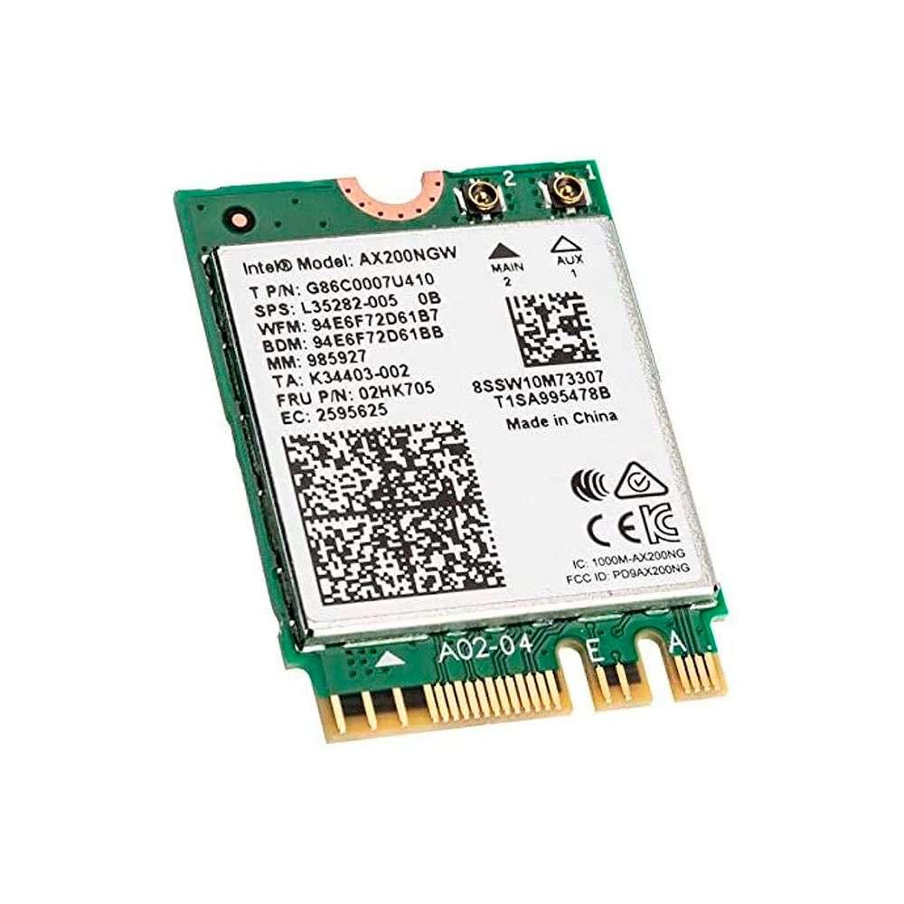 Intel AX200.NGWG.NV. WiFi 6 2.4GbE. M.2.