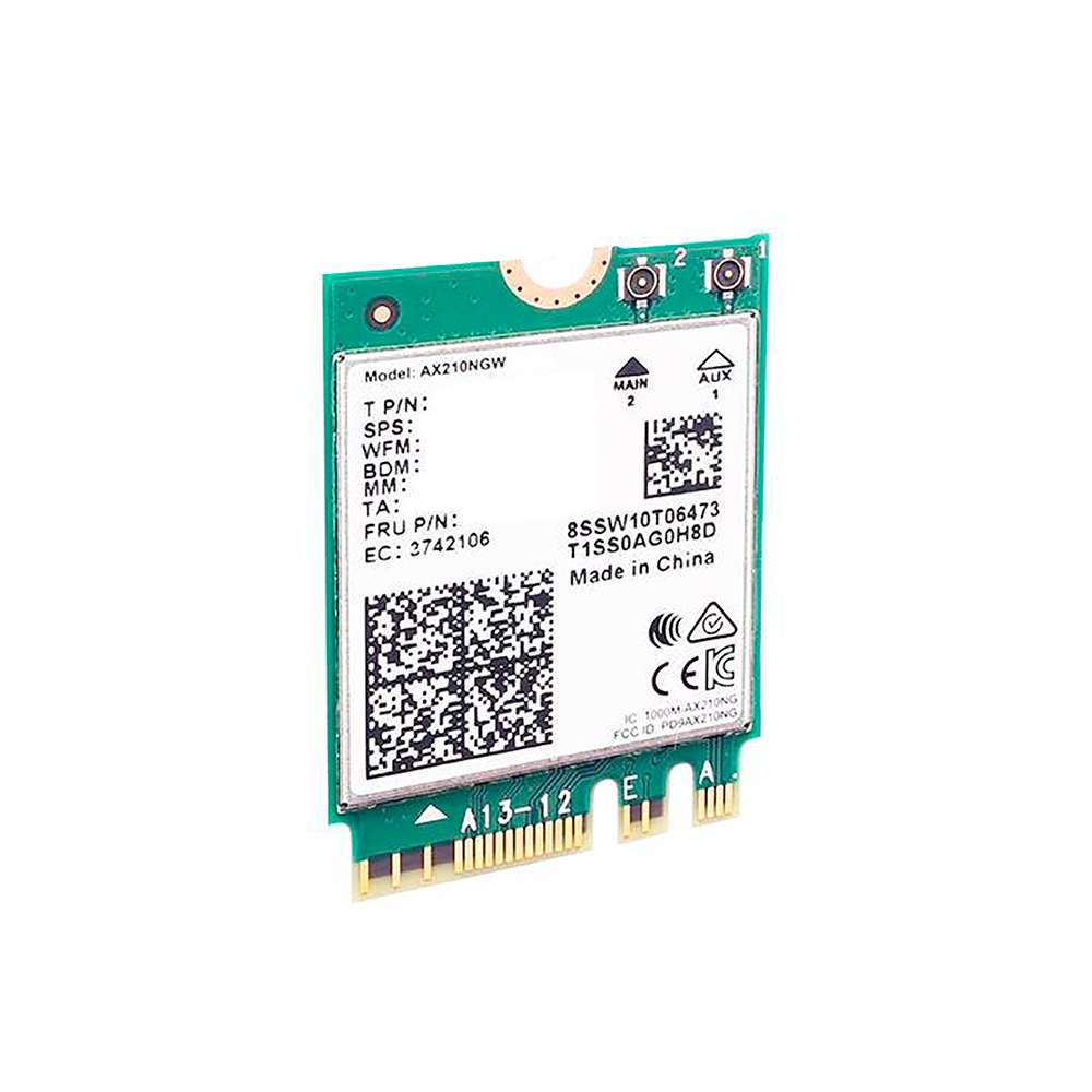 Intel AX210. WiFi 6 2.4GbE. M.2. vPro.