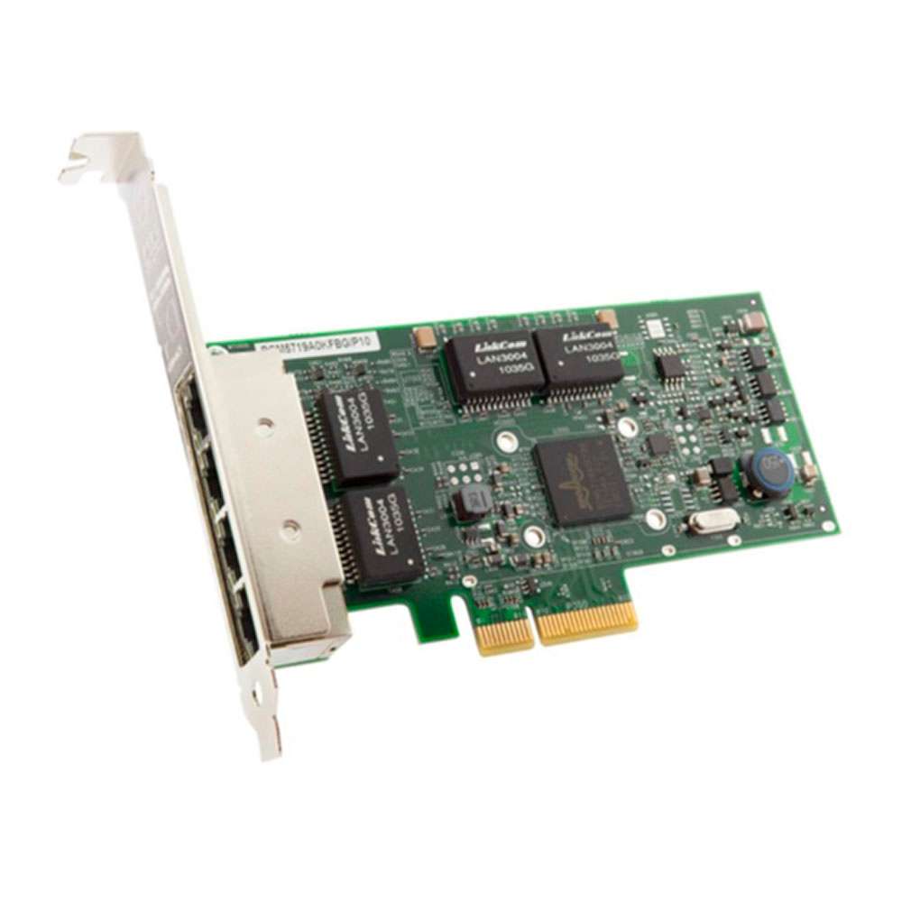 Broadcom BCM5719-4P. Asic BCM5719. 4x RJ45 GbE. PCIe x4.