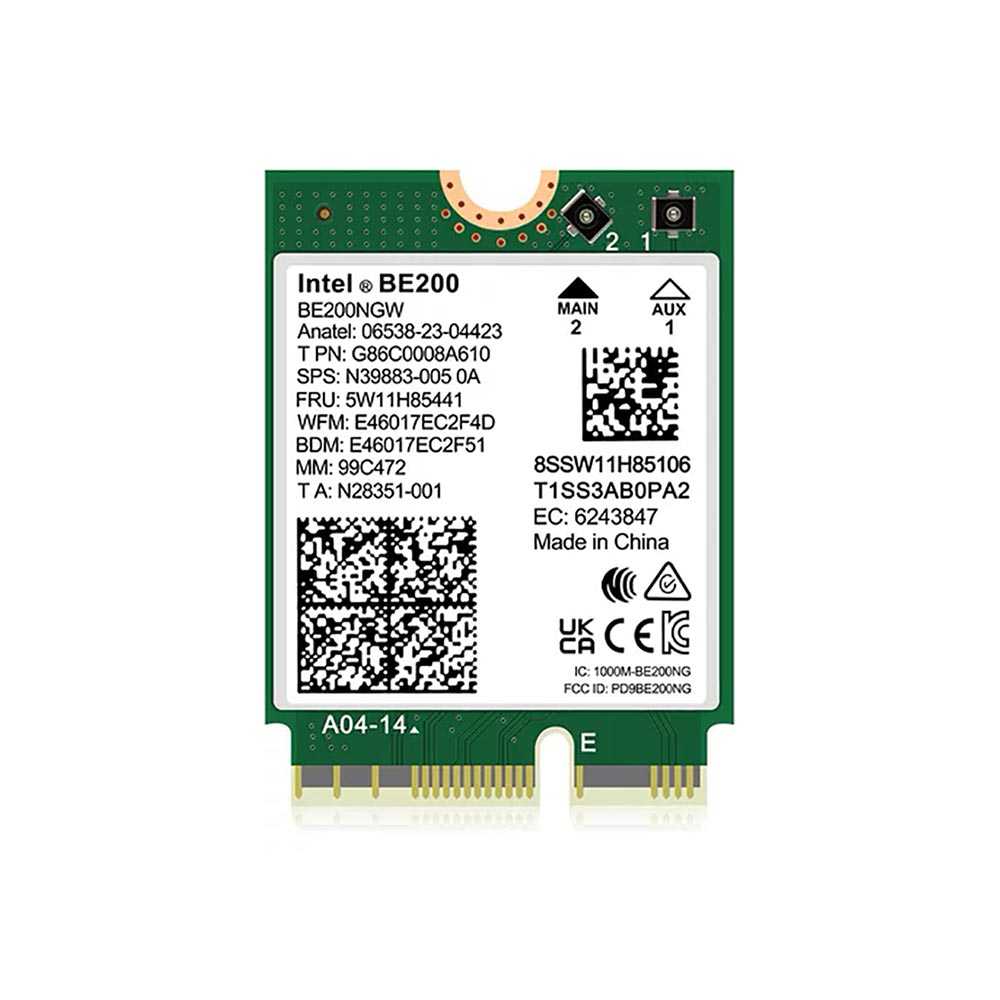 Intel BE200.NGWG.NV. Intel BE200. WiFi 7 2.4GbE. M.2. BULK.