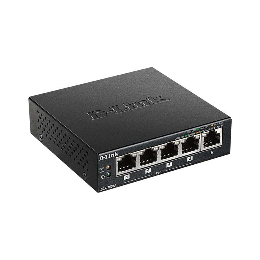 D-Link DGS-1005P. Switch No Gestionado PoE+ 5 Puertos Gigabit.