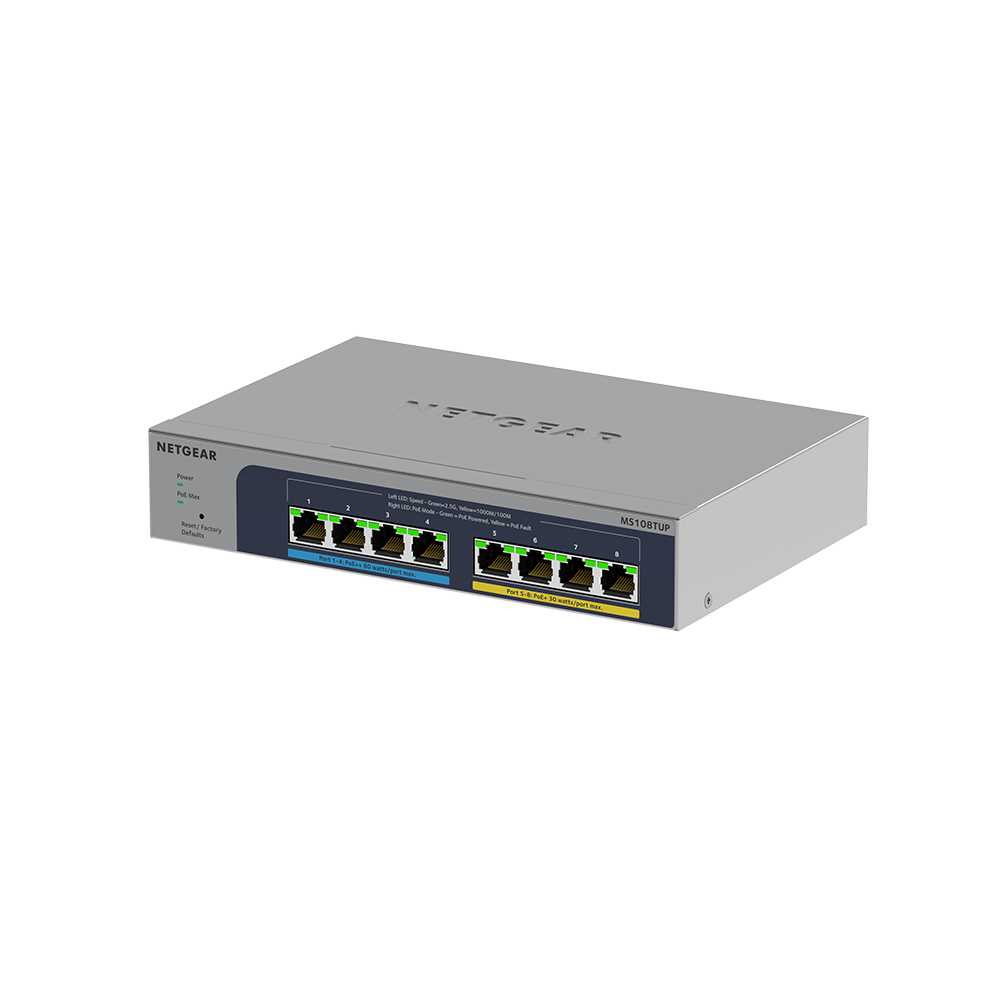Netgear MS108TUP-100EUS PoE+. Switch 8 Puertos Gigabit.