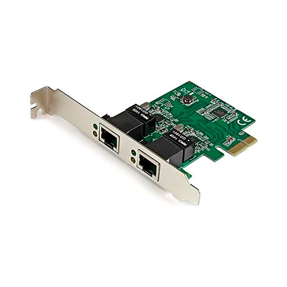 Startech ST1000SPEXD4. Realtek RTL8111E. 2x RJ45 1GbE. PCIe x1.