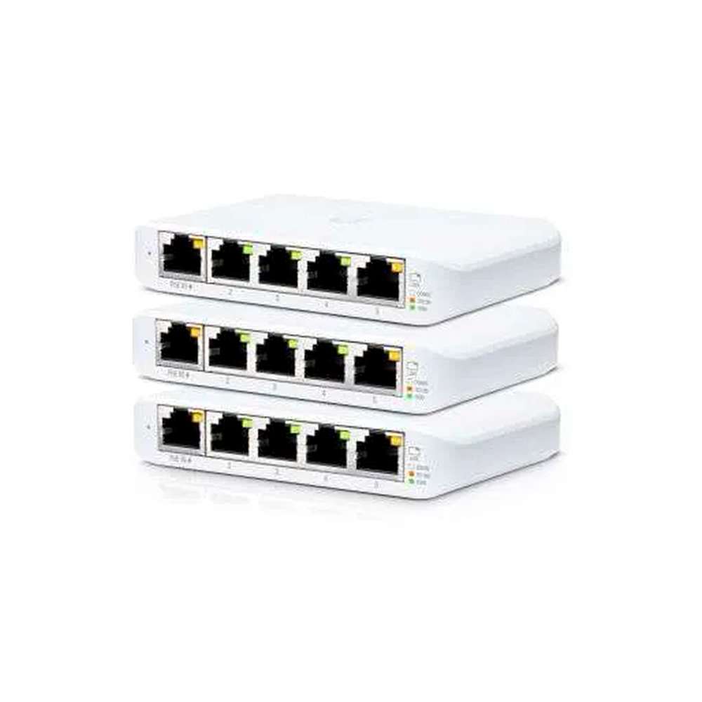 Ubiquiti USW-FLEX-MINI-3 Switch POE 5 Puertos - Pack 3