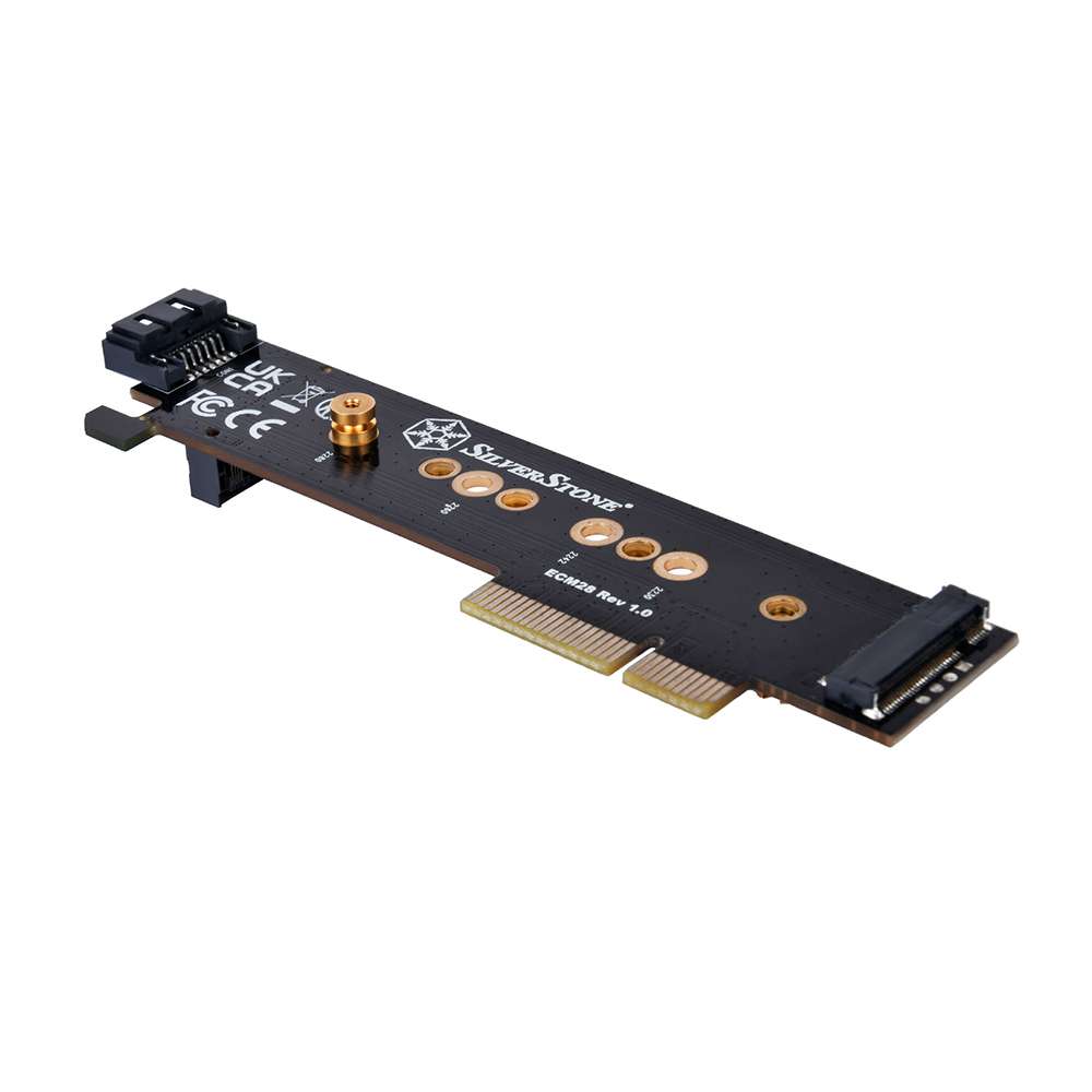 SST-ECM28. Adaptador tarjeta M.2 SATA + M.2 NVMe a PCIE 4x
