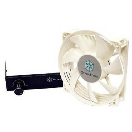 Silverstone FM92B 90x90x25 con aspas de 110x110 y regulador negro