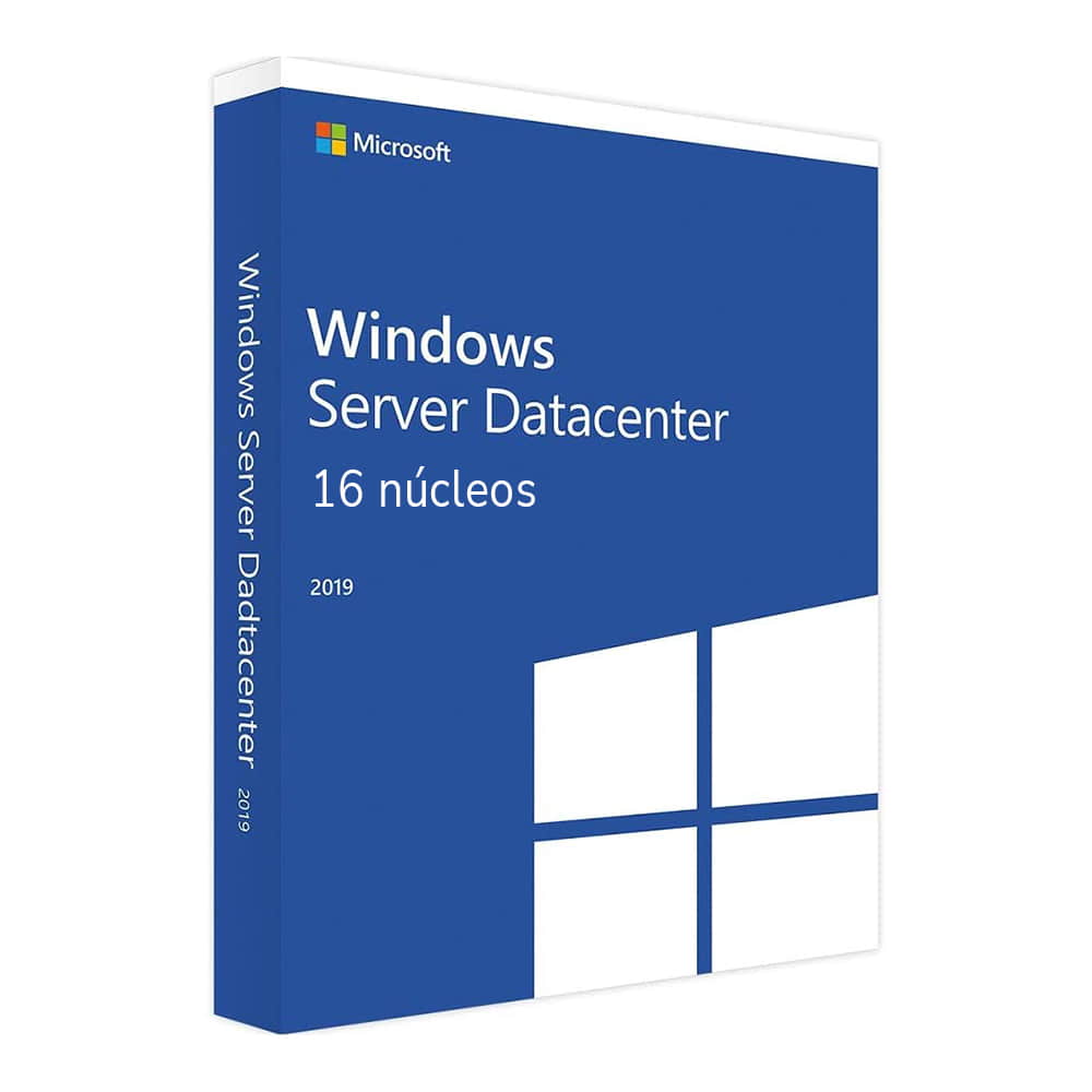 Microsoft Windows Server 2019 Datacenter 64-bit - 16 Nucleos. Máquinas virtuales ilimitadas