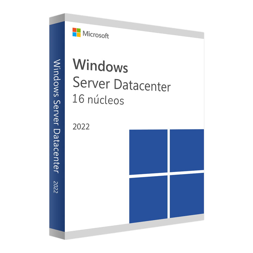 Microsoft Windows Server 2022 Datacenter 64-bit - 16 Nucleos. Máquinas virtuales ilimitadas