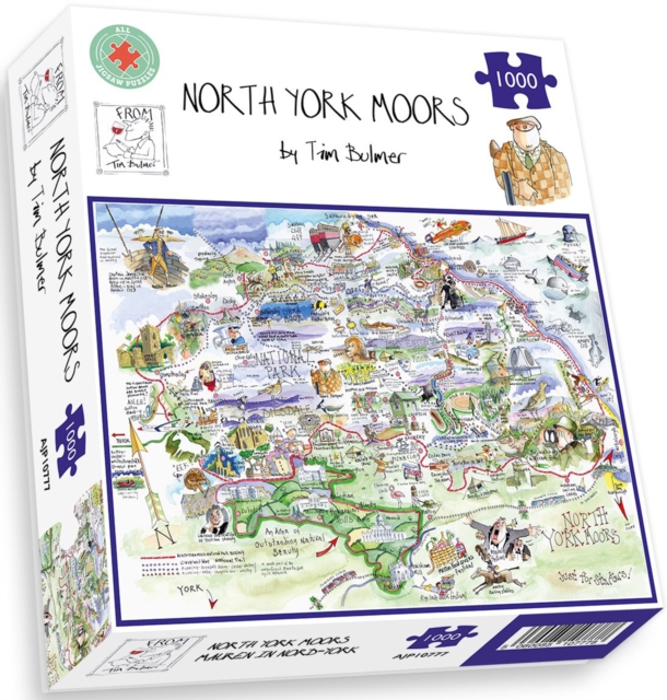 Map of North York Moors Jigsaw 1000 Piece Puzzle (General merchandise)