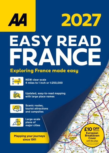 AA Easy Read Atlas France 2027 (Spiral bound)