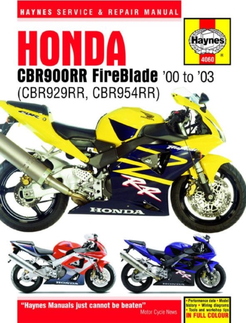 Honda CBR900RR FireBlade (00 - 03) Haynes Repair Manual by Haynes Publishing