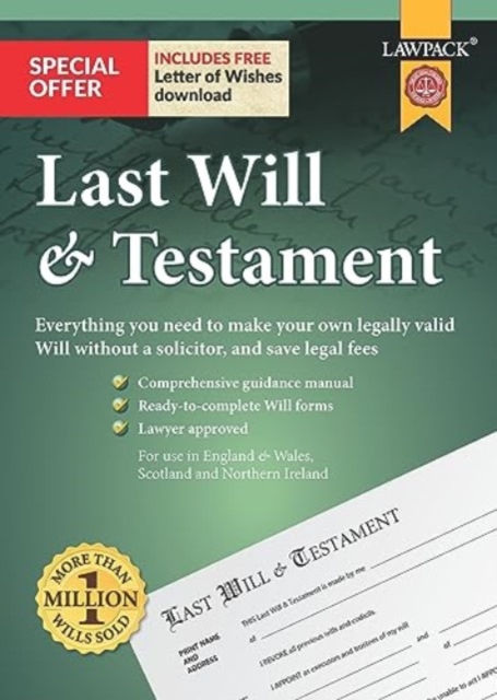 Last Will & Testament Kit by Lawpack (Paperback Book)