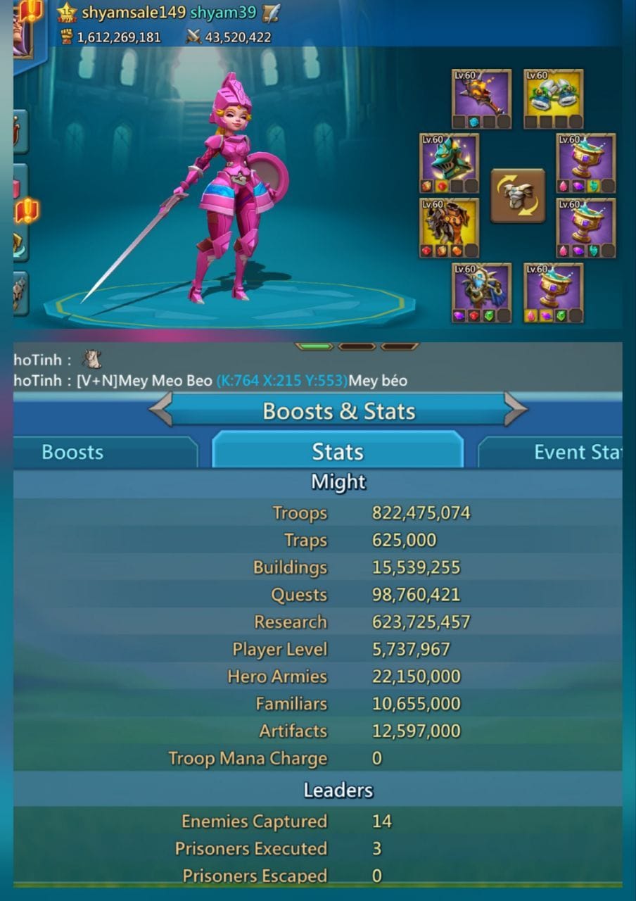 🔥24 hours deal 59$+mm
🔥69$+mm huge t5 filler
🔥51m troops ( 12m t4 troops )
🔥t5/ slot4/sigils done
🔥61×25% carpets 
🔥200k holy stars
🔥682 blasts ( only fury )
🔥single gmail