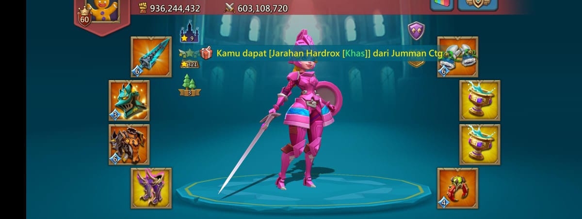 WTS T5 LOW MIGHT 
- MAX KD 1561+
- LOGIN GMAIL ONLY
- 344M RESEARCH/39M QUEST 
- TROP 29M GOOD COMPO 
- STAT677/707/695 CAN UP REJEWEL 
- MIX 613/626/606
- 321 ATIFACT/643 LEVEL/4 BLESSED 
- 4 SLOT BATTLE FAM 
- 3 FAM CASH 
- 2 CUP GOLD 
- 1 HERO CASH PURPLE/2 BLUE 
- 2 SKIN CASTLE 
- PRICE 160$
- HARGA 2.500.000