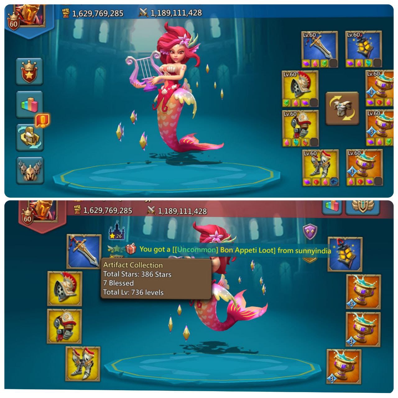 Price:- 300$+ MM
1.6B Lead
3 Gold champ 3 Mythic Cup
4m Wonder 14 P2P hero Gold
Mix :- 862/659/657 (Without Fort)
Blast:- 939/926/924
4 P2P Fam 
Link:- Gmail Facebook