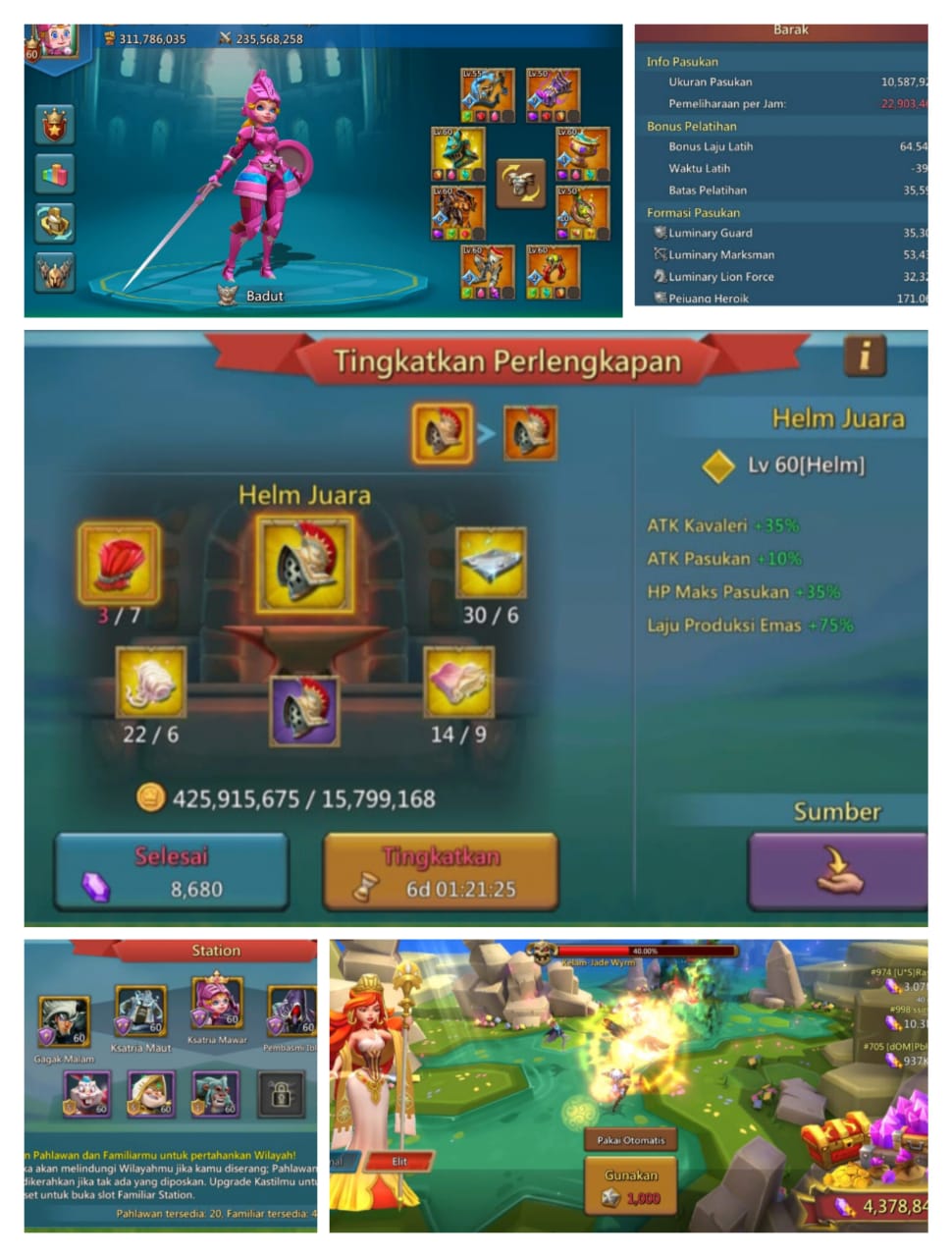 WTS T5 RALLY LEADER 
- LOGIN GMAIL ONLY 
- AKU STAY KD 1700++
- STAT 591-549-552 NO FF
- MIX 528-406-438 NO FF
- MIX 492-411-472 NO FF
- STAT NO REJADWE SEMUA 
- 3SLOT BATTLE FAM 
- BISA LANGSUNG OPEN 4 
- OPEN GIFT
- TROP 10M
- 2FAM CHAS
- TOME 4.2K
- 2CHAM(1MITIC+1PURPEL)
- 1CUP MITIC
- PRICE 340$
- HARGA 5.700.000 NEGO