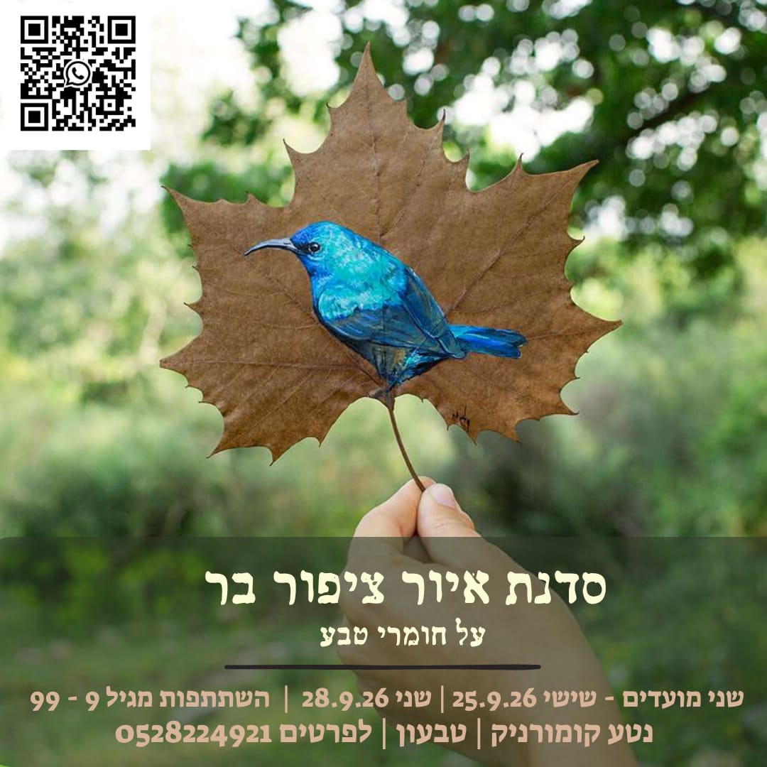 סדנת איור ציפור בר על עלי סתיו