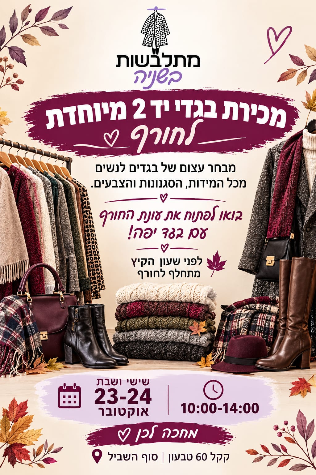 מכירת בגדי יד 2 מיוחדת לחורף