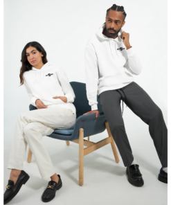 Felpa con cappuccio Unisex - White - Klothero