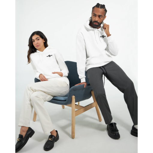 Felpa con cappuccio Unisex - White - Klothero