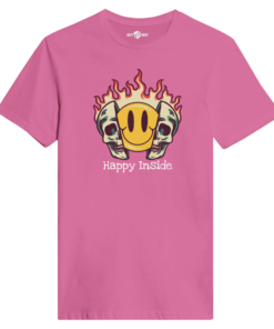 T-shirt Donna "Happy Inside" by Klothero