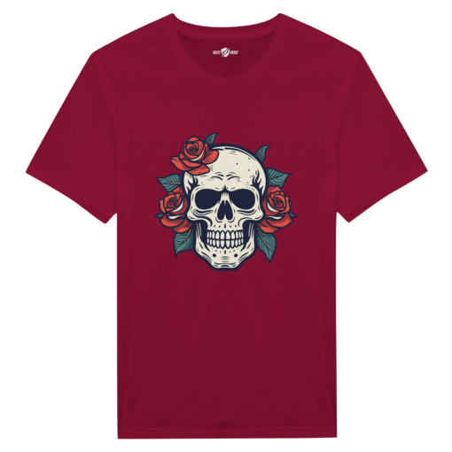 T-shirt Donna "Skull & Roses"- Stile Urban Rock - Klothero