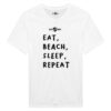 T-shirt Uomo“Eat Beach Sleep Repeat” – Surf Style con Stampa Fronte & Retro