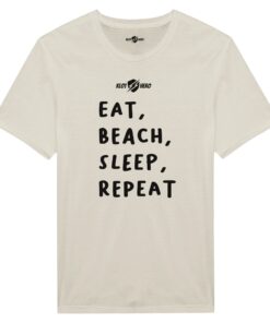 T-shirt Uomo“Eat Beach Sleep Repeat” – Surf Style con Stampa Fronte & Retro