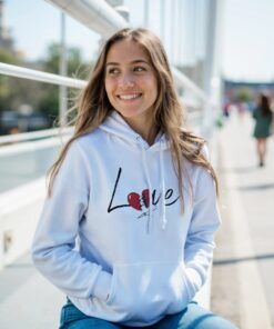Felpa Unisex con Cappuccio “Love”| Felpa Hoodie - Klothero