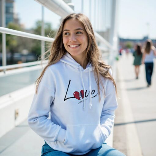Felpa Unisex con Cappuccio “Love”| Felpa Hoodie - Klothero