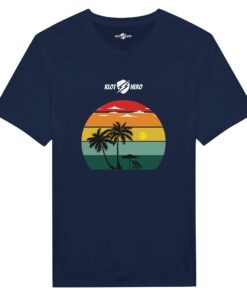 T-shirt Cotone Uomo con Stampa Tramonto e Palme - Klothero