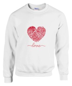 Felpa Heartprint Love con Stampa Cuore - Klothero
