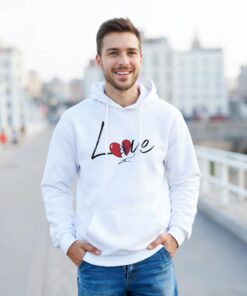 Felpa Unisex con Cappuccio “Love”| Felpa Hoodie - Klothero