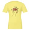 T-shirt Donna con Stampa Line Art Floreale - Klothero