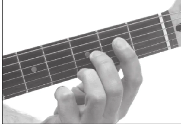 A7♭9 chord — a hand playing it on the guitar fretboard