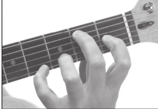 A♭dim chord — a hand playing it on the guitar fretboard