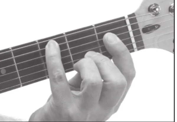 A♭11 chord — a hand playing it on the guitar fretboard