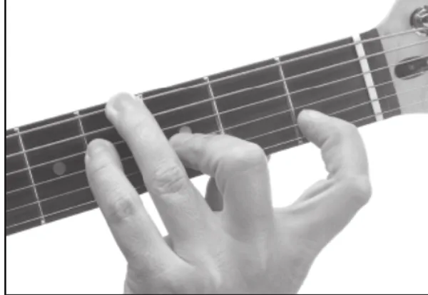 A♭9 chord — a hand playing it on the guitar fretboard
