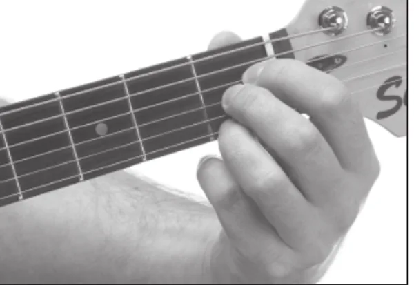A♭m6 chord — a hand playing it on the guitar fretboard