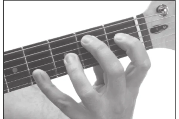 A♭m(add9) chord — a hand playing it on the guitar fretboard