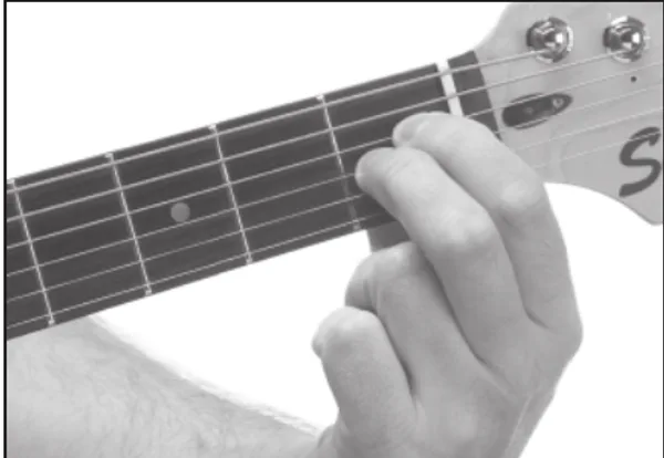 A♭m♭6 chord — a hand playing it on the guitar fretboard